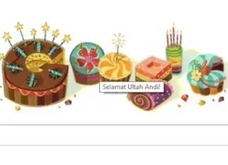 Google Doole Says Happy Birthday