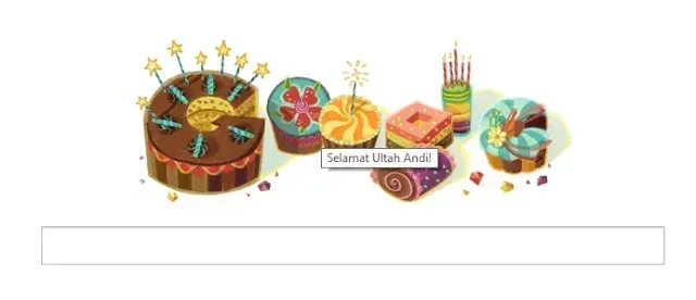 Google Doole Says Happy Birthday