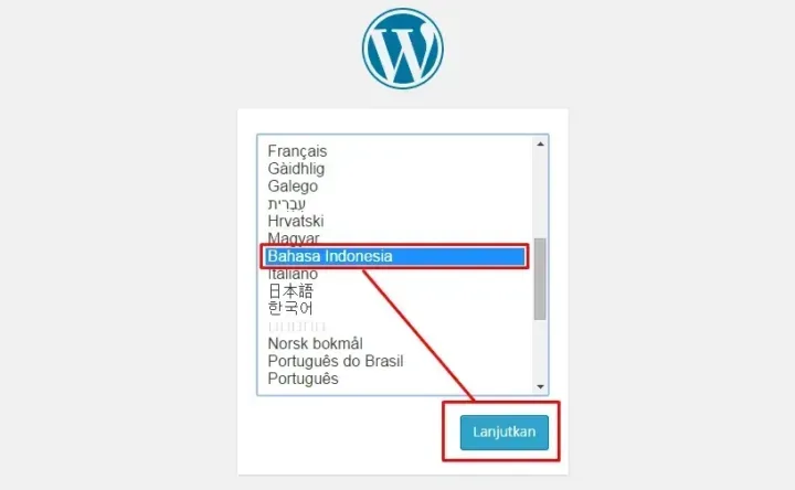 Cara install WordPress