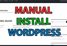 Cara Install WordPress Secara Manual Website cover