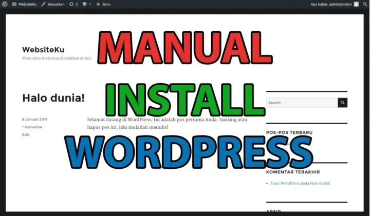 Cara Install WordPress Secara Manual Website cover