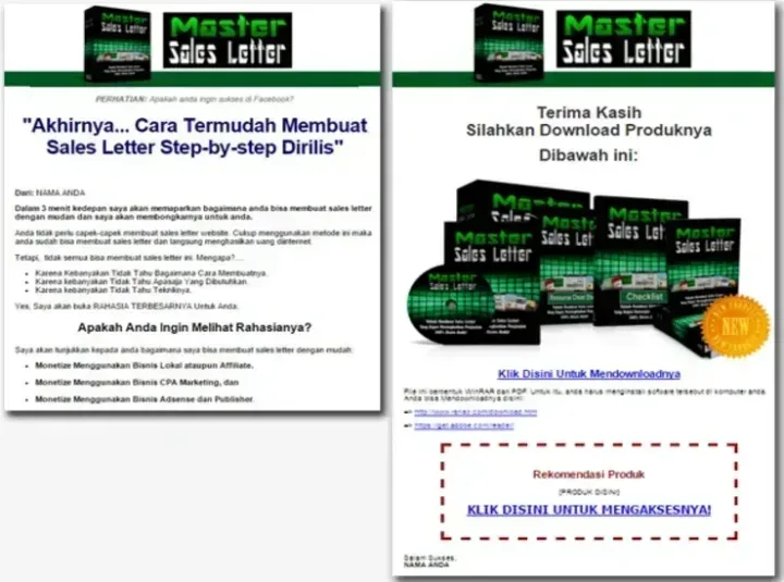 Master Sales Letter Landing