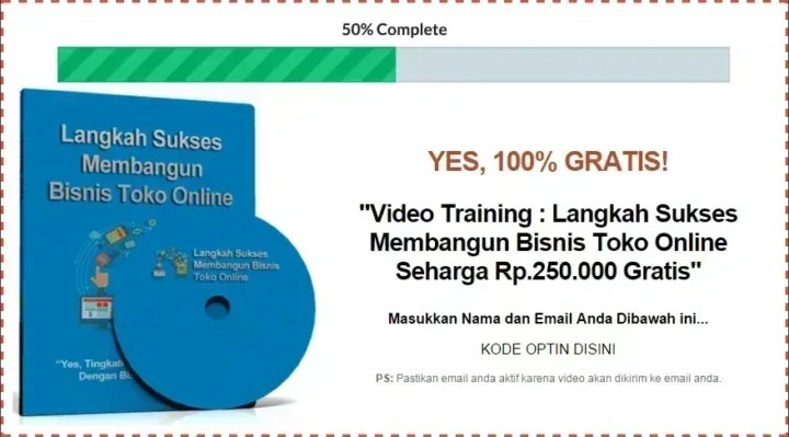 bisnis toko online sales optin
