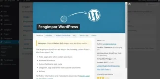 cara memindahkan blog wordpress import