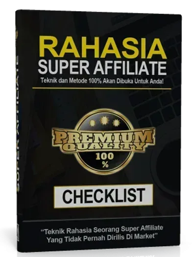 checklist RAHASIA SUPER AFFILIATE