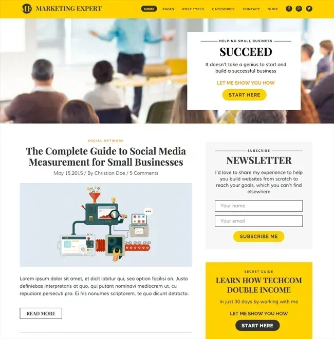 expert wordpress theme