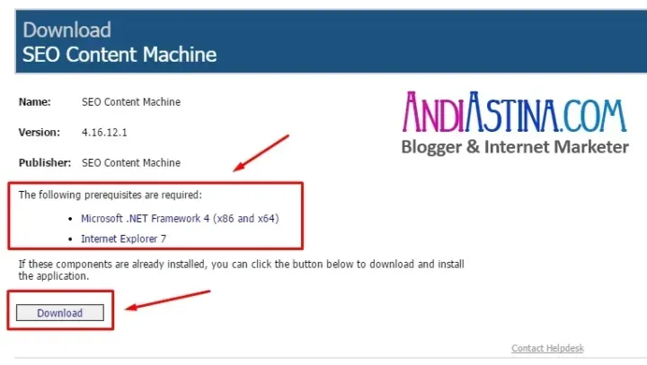 Download SEO Content Machine Halaman Keterangan