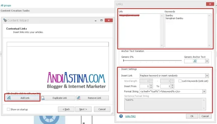 Review Cara Menggunakan SEO Content Machine Content Wizard Link Anchor - andiastina.com