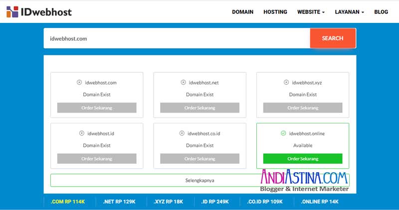 Review IDwbhost, Penyedia Domain & Web Hosting Indonesia Domain