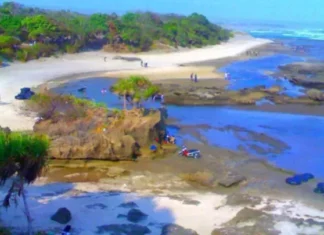 Pantai Sayang Heulang Wisata Alam Populer di Garut